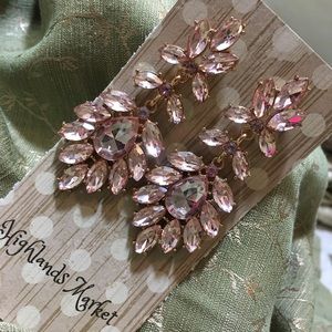 Pink “Gemstone” Dangle Earrings